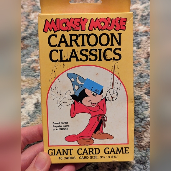 Other - Disney Mickey mouse cartoon classics giant card game vintage unopened